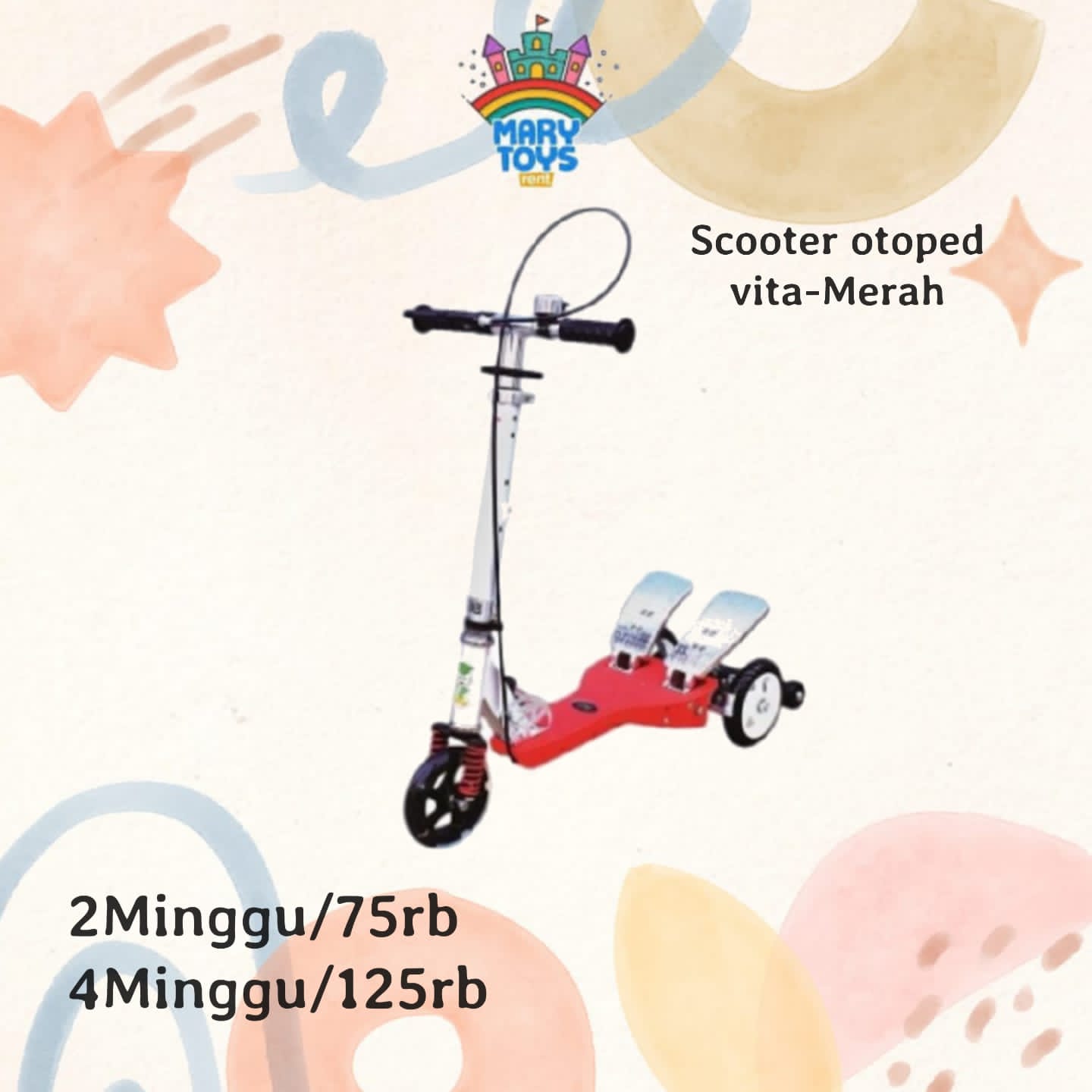 OTOPED SCOOTER VITA MERAH